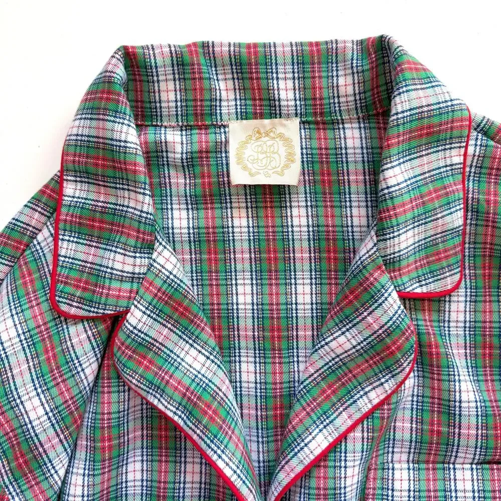 TBBC Beaufort Bonnet Matching Pajama Set Plaid Flannel XXL Sleep Loungewear PJs
